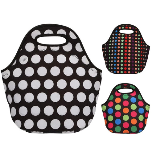 Insulated Neoprene Polka Dot Pattern Lunch Bag – Funn Bagz
