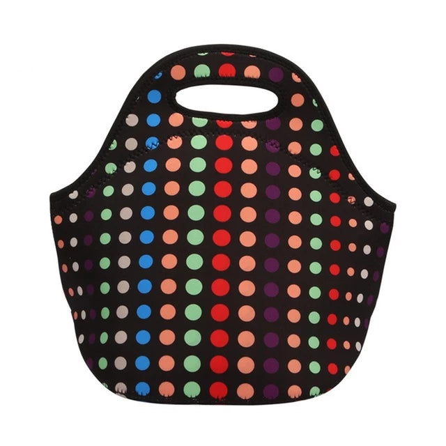 Insulated Neoprene Polka Dot Pattern Lunch Bag – Funn Bagz