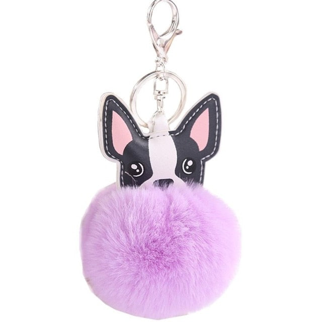 Fluffy Pom Pom Chihuahua / Dog Keychain Bag Charm - Funn Bagz