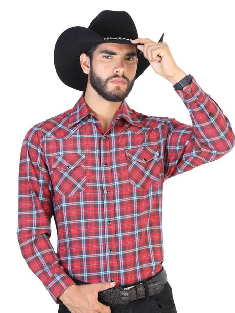 Camisa Vaquera Manga Larga para Hombre, 55% Cotton, 45% Polyester