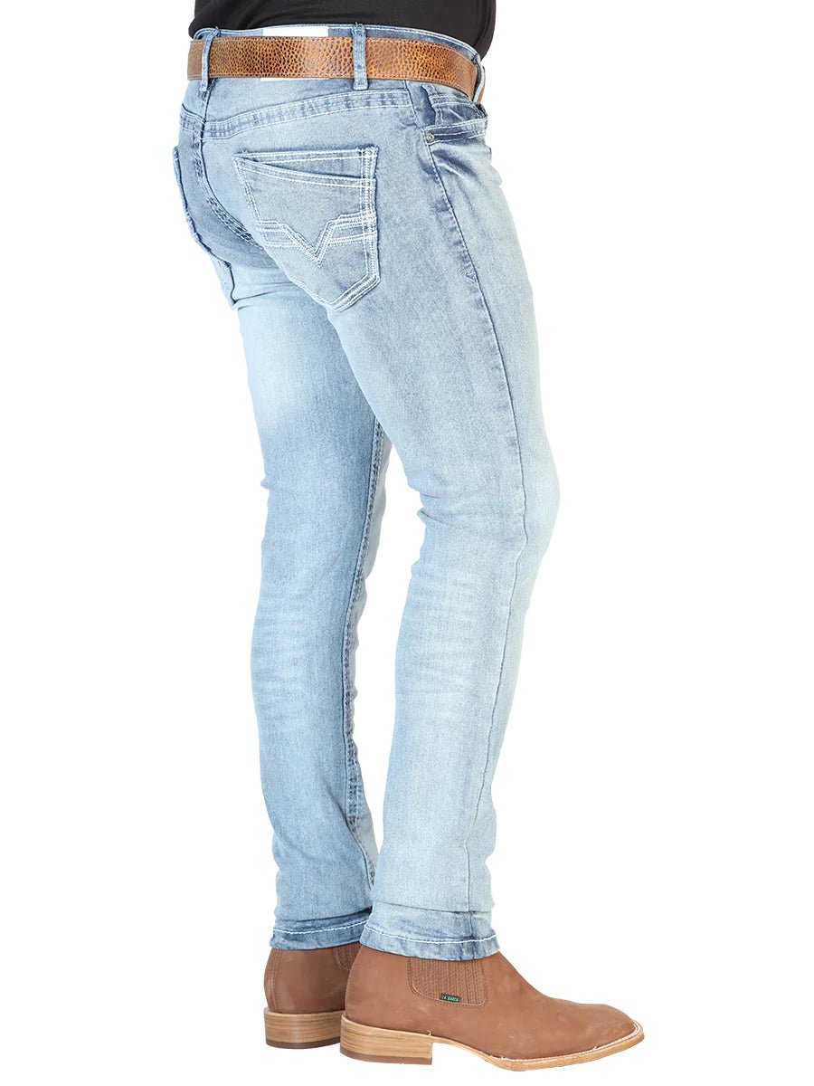 Pantalon De Mezclilla Casual Para Hombre 'El Norteño' *Azul Oscuro-126633*  - BELLEZA'S