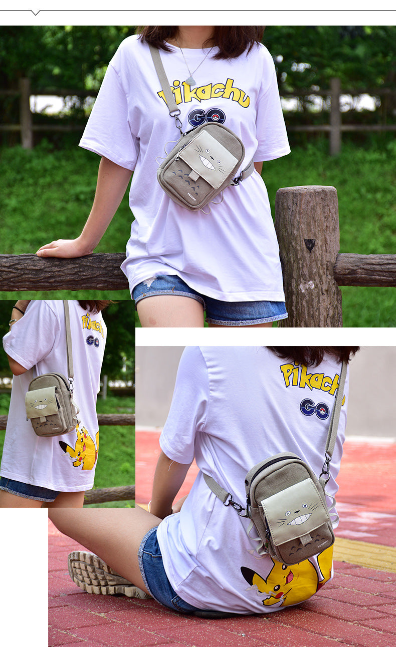 Totoro Smile Printed Waist Bag 3 Pocket - 1herosuits