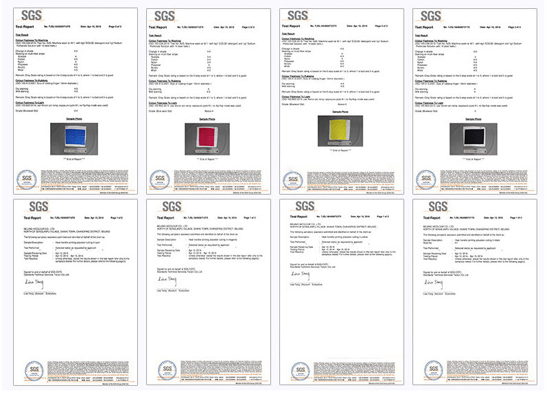 Printing and dyeing fabric test certification