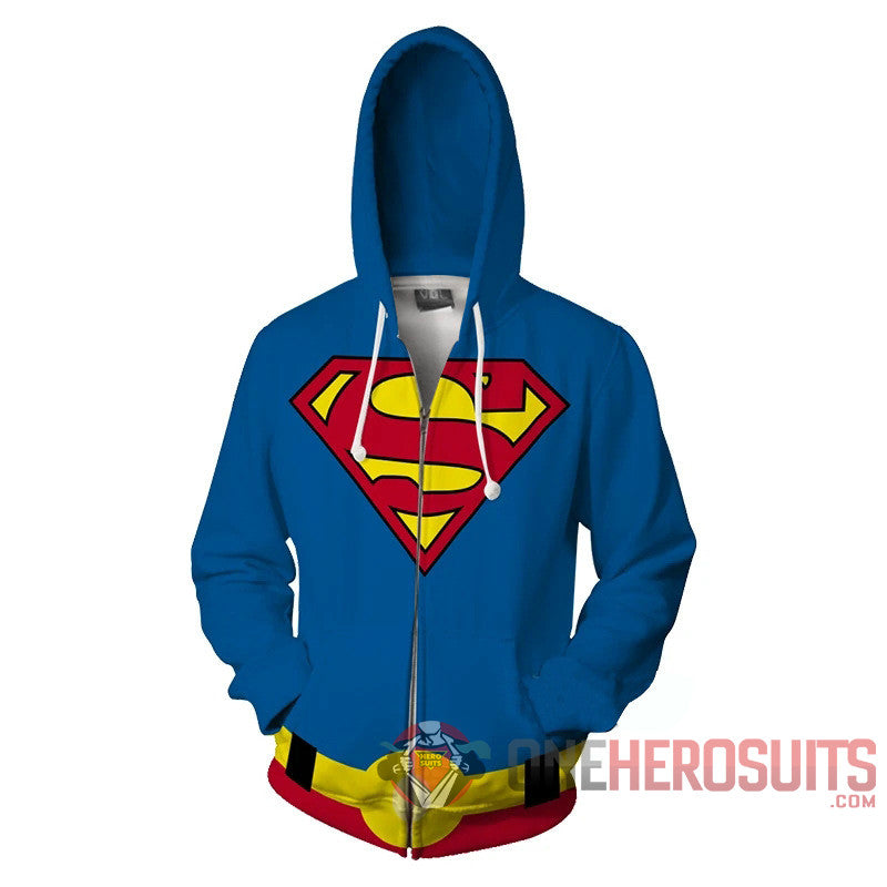 blue superman hoodie