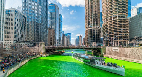 Chicago River on Saint Patrick's Day