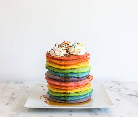 St. Patrick's Day Rainbow Pancakes