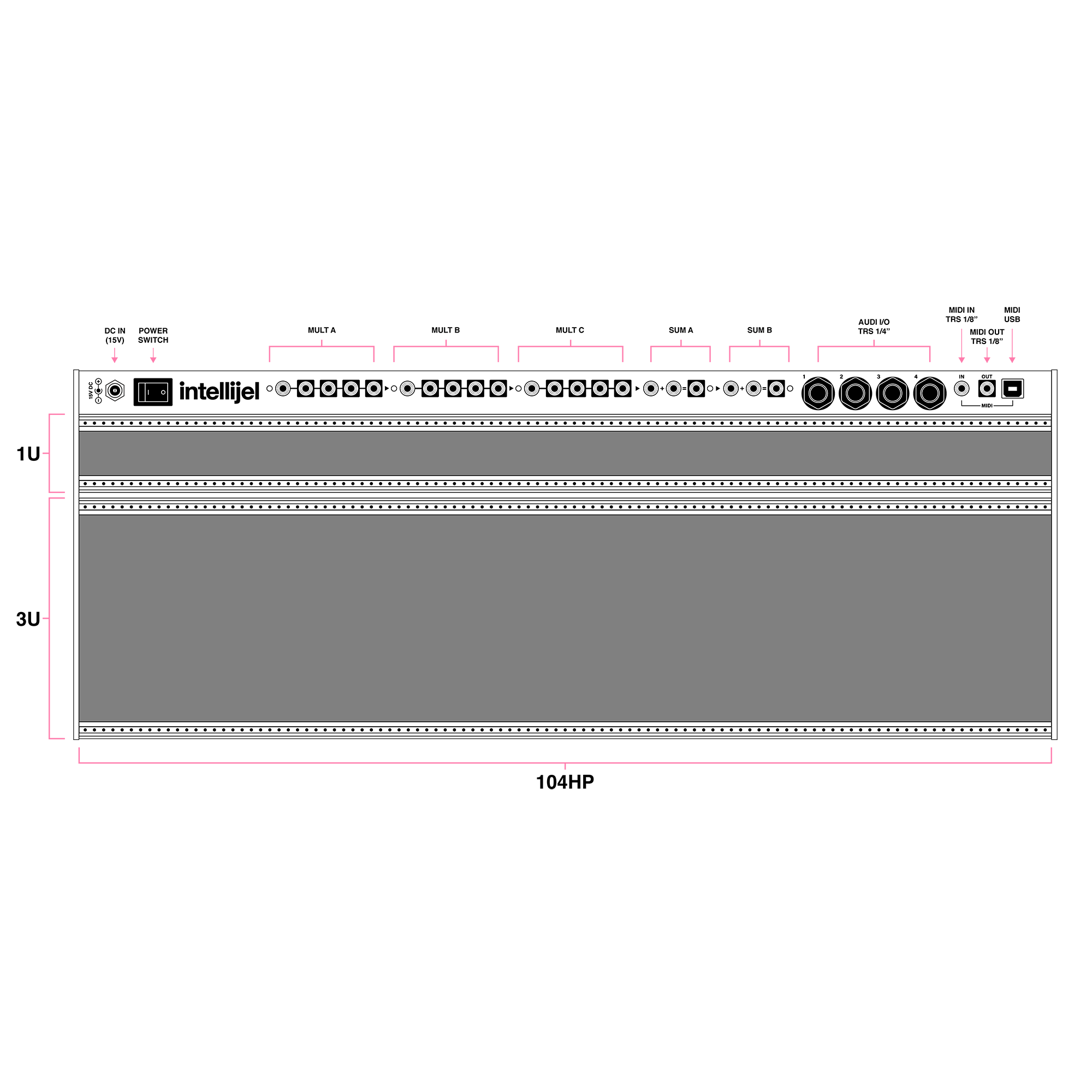 Intellijel 4U Palette Case 104HP