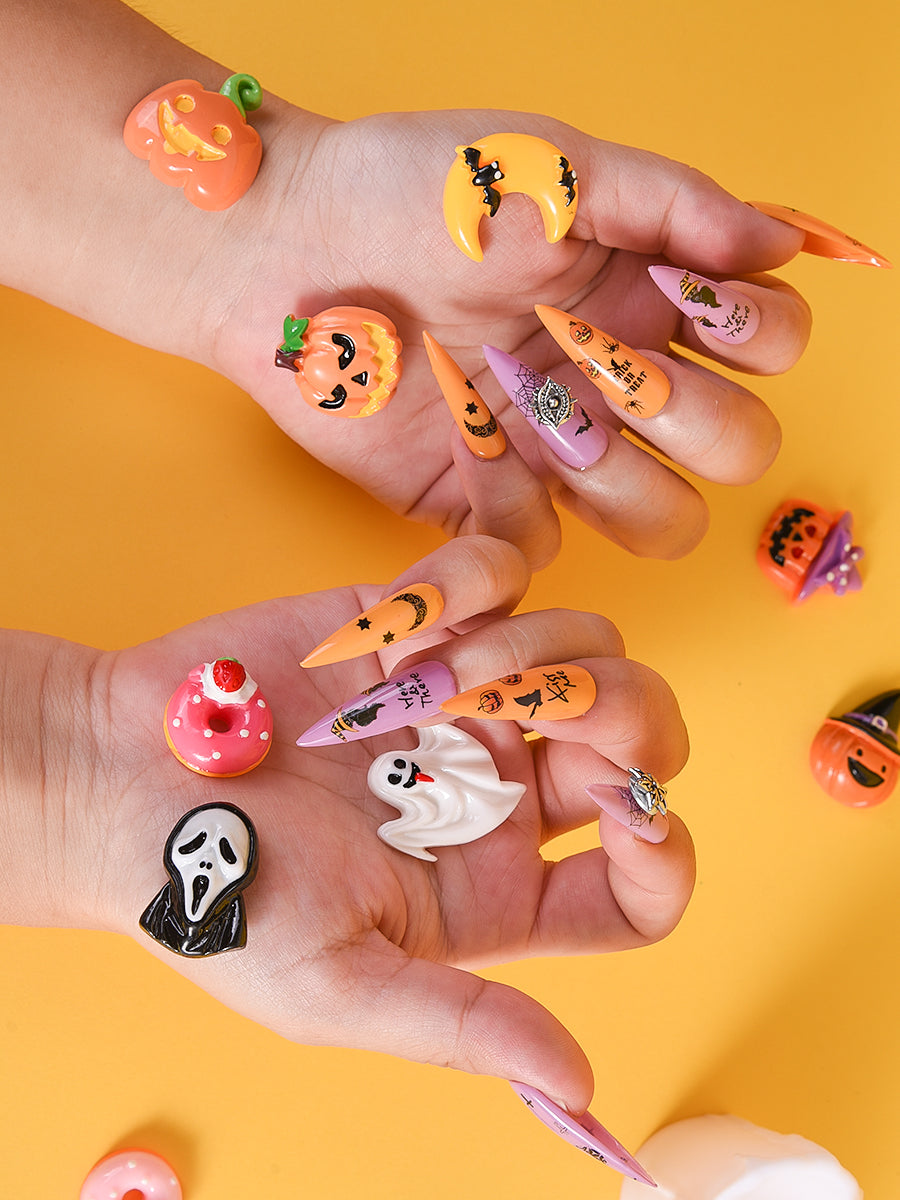 Weatuuy Halloween Fake Nails