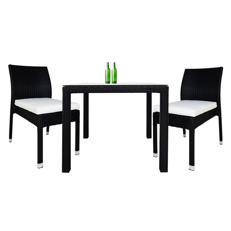 white outdoor table and chair set