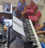 student playing piano