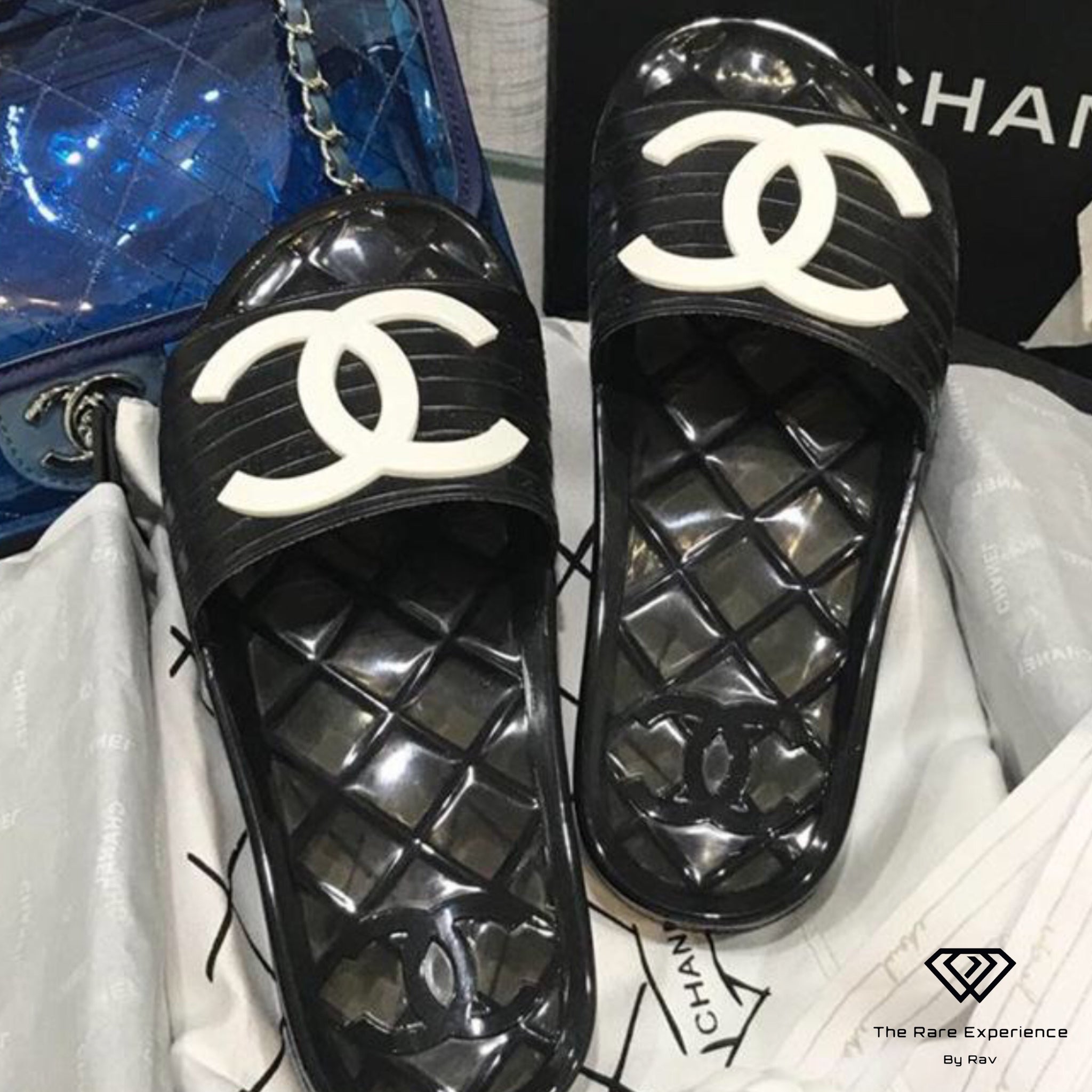 jelly chanel slides