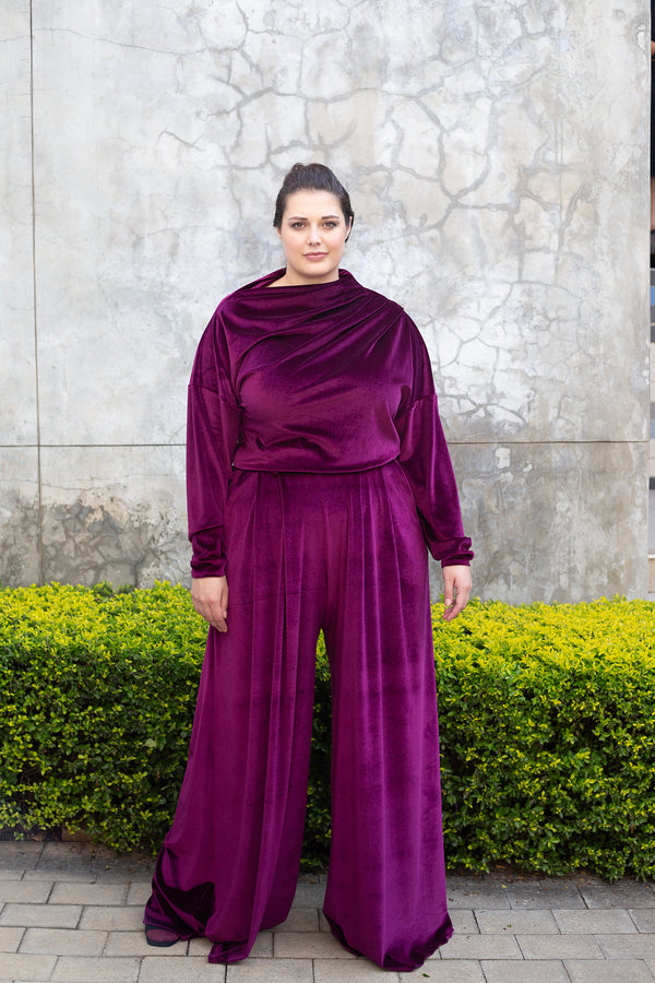 The Velvet Drape Top - Grape