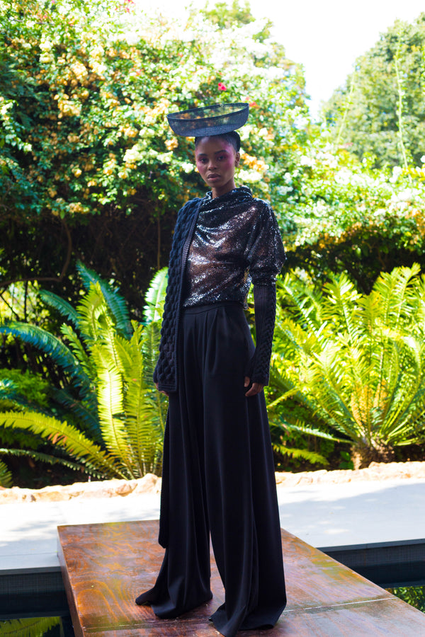 Winter 2022 - Look 17 Ixia Sequin Drape Top