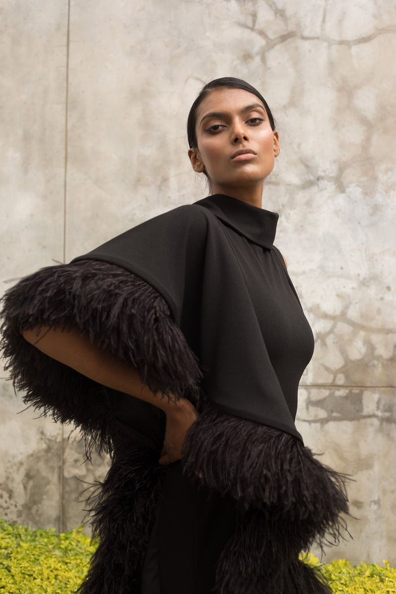 Ostrich Feather Dress, Made in South Africa