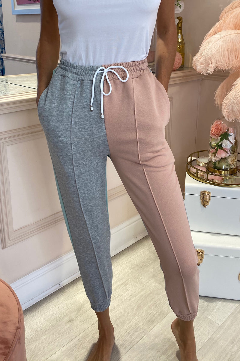 pink grey joggers