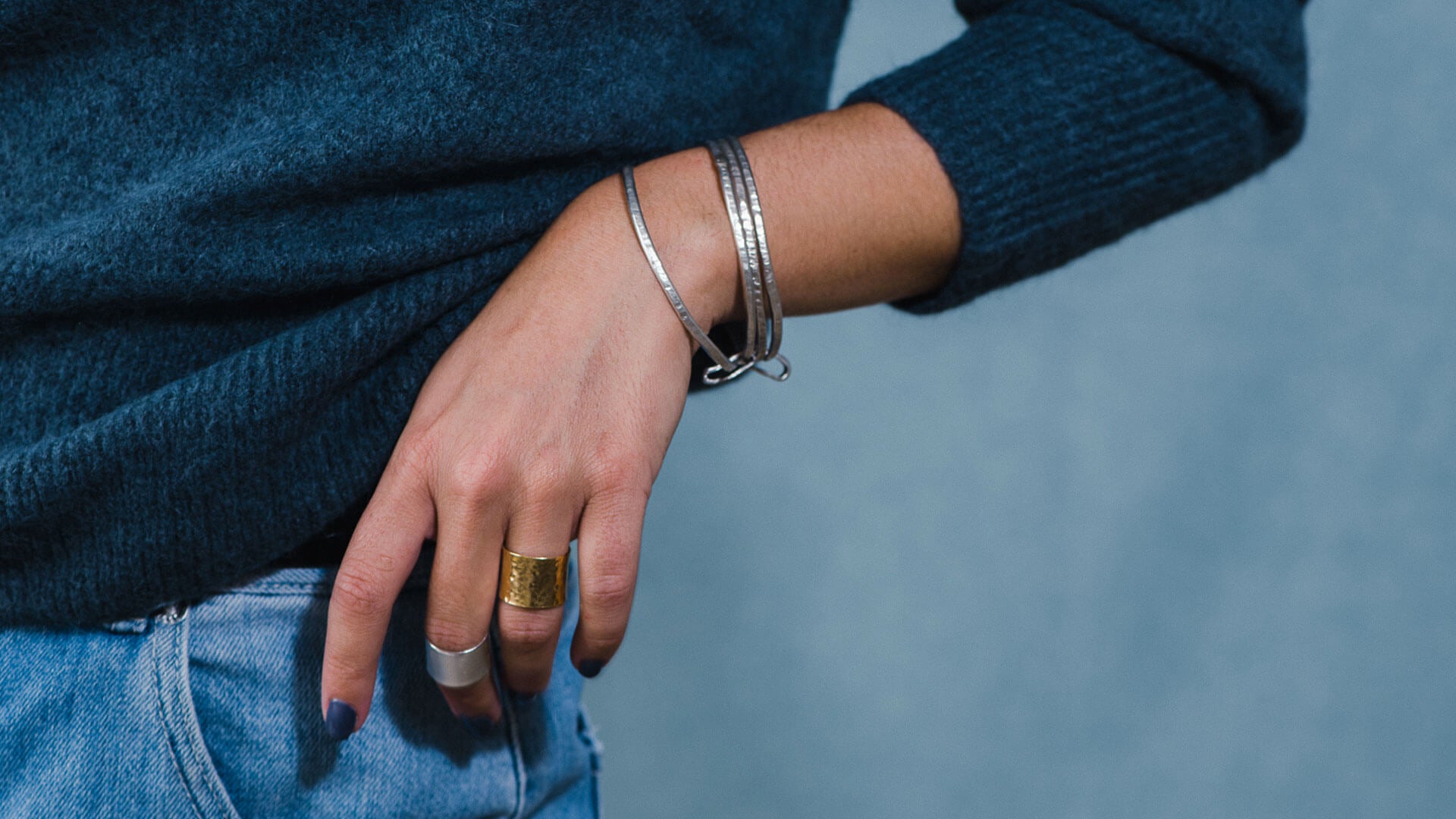 Bague Martelée en argent éthique