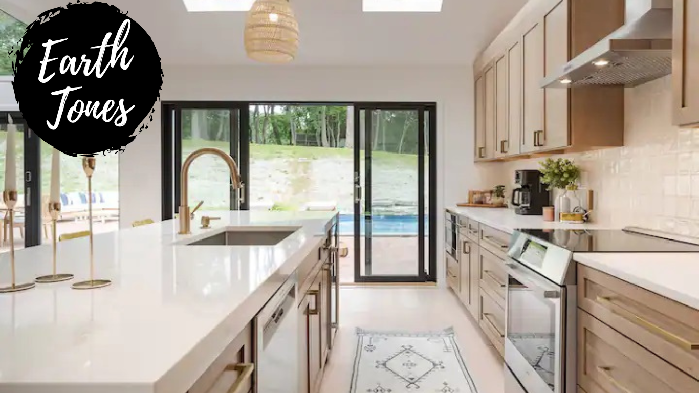 Earth Tones in a Long Island, NY Kitchen- quarter sawn oak cabinetry