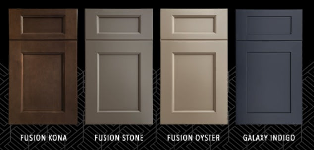 New Fabuwood Colors- Fusion Kona, Fusion Stone, Fusion Oyster, Galaxy Indigo