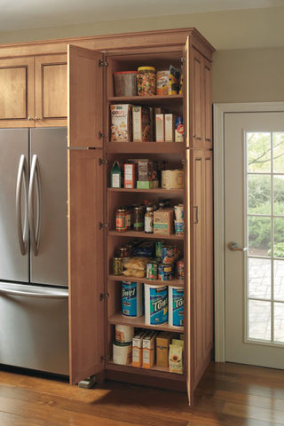 pantry cabinet with fixed shelves