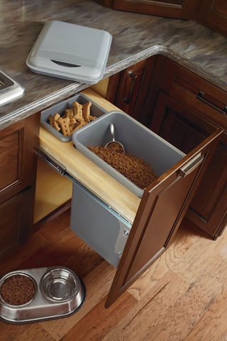 Single Trash Cabinet for Dog Food Storage
