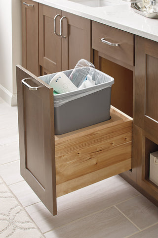 vanity pull out trash cabinet