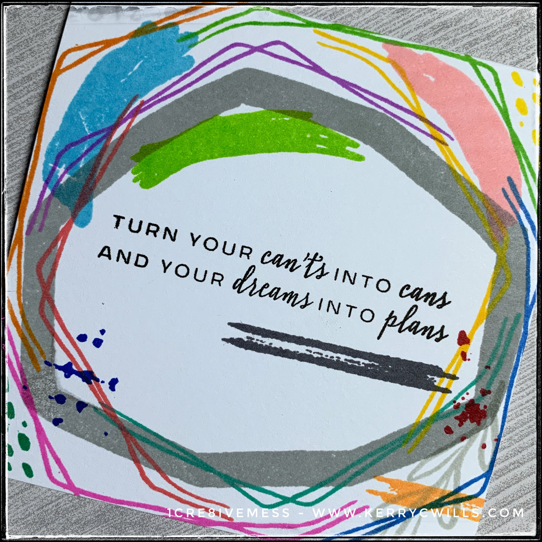 #the100dayproject : handmade card 68/100-2 : can'ts into cans