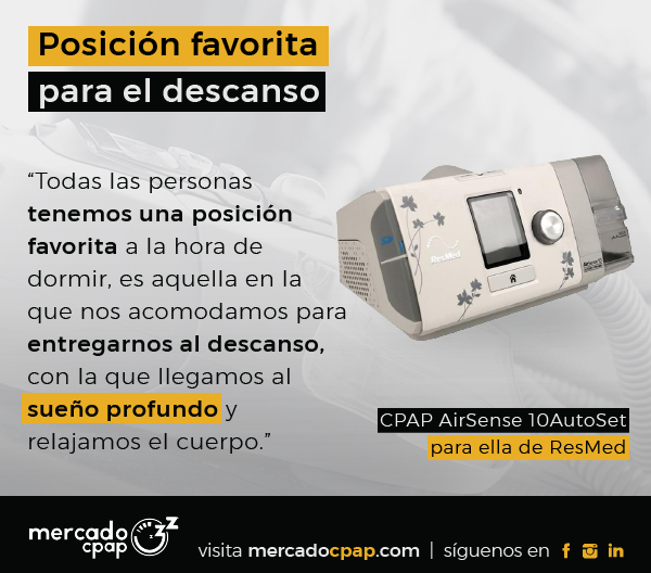 Posición favorita para el descanso - CPAP AirSense 10AutoSet para ella de ResMed