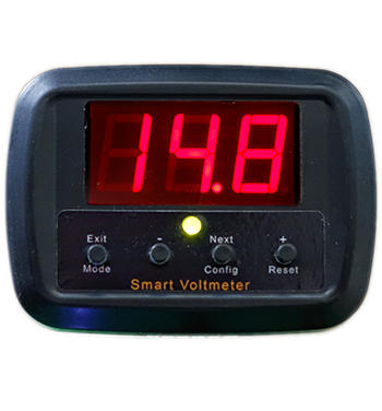 Sparked Innovations Single Battery Voltmeter Monitor 12VDC for