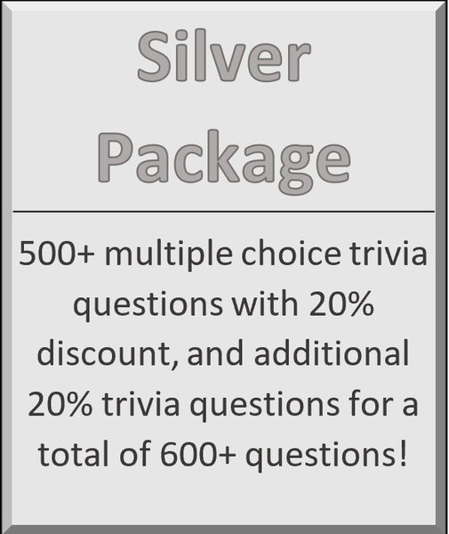 Multiple Choice Trivia Questions For Sale Silver Package 500 Questi Kjtrivia