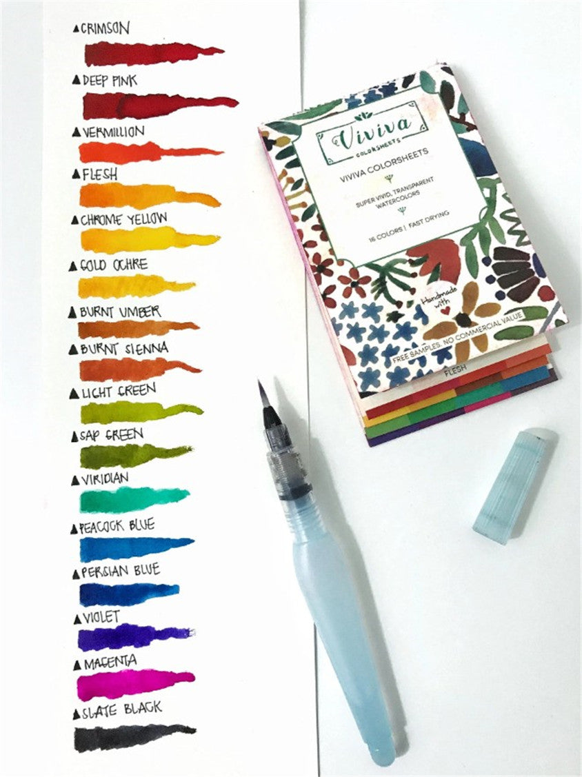 印度 Viviva Colorsheet 隨身便攜固態水彩本