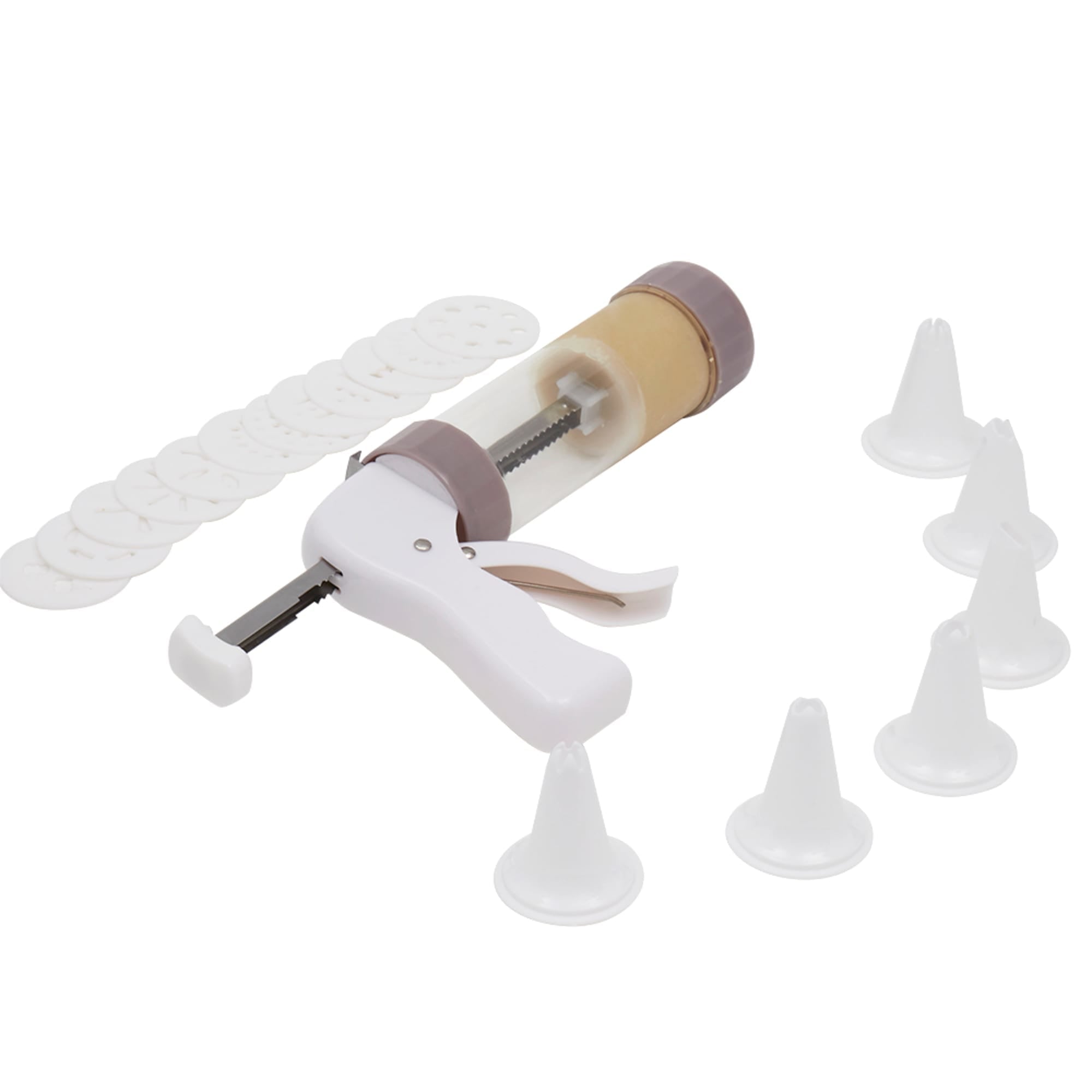 Home Basics Cookie Press with Cookie Discs and Decorating Tips $6 EACH, CASE PACK OF 8