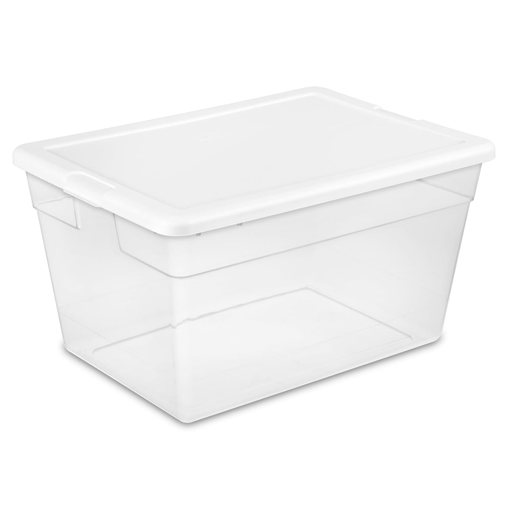 Sterilite 16 Quart/15 Liter Storage Box, White Lid with Clear Base, 12–  Wholesale Home