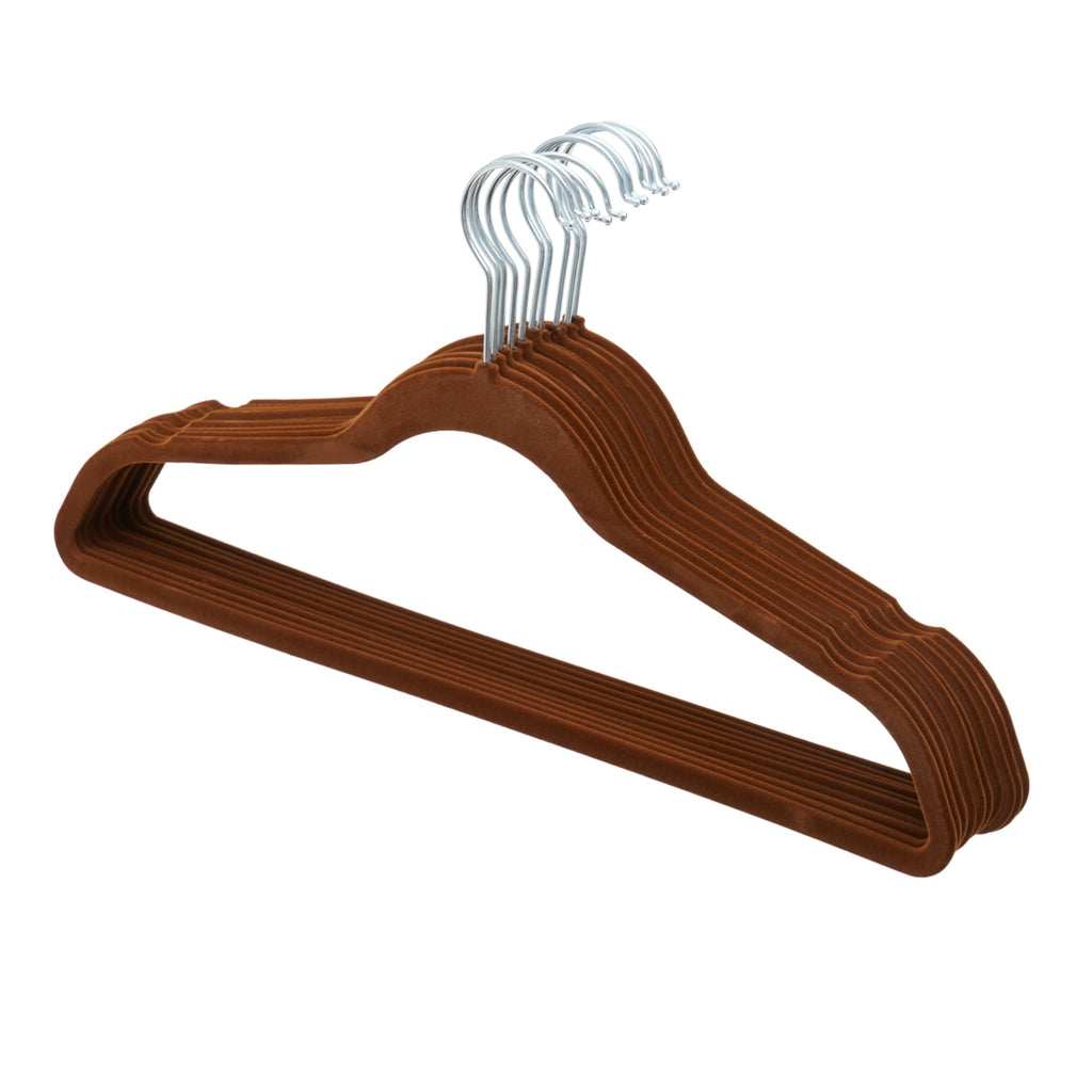 Home Basics Non-Slip Space-Saving Rubberized Plastic Hangers