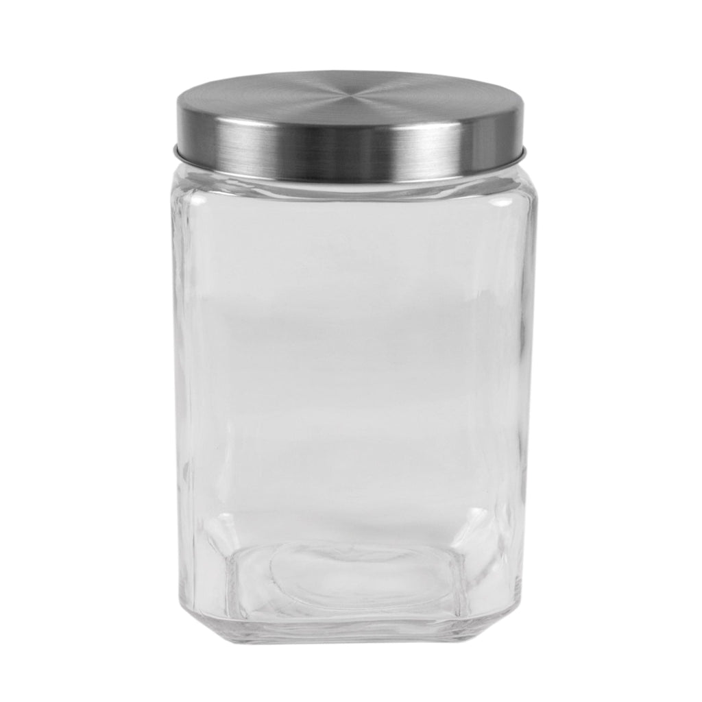 Home Basics Glass Cookie Jar with Metal Top 