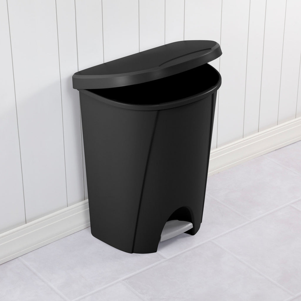 Open Top Waste Basket Black 1.6 Gallon (6 Liter) Stainless Steel Metal Trash  Bag Ring – Displays Outlet – Online Display Signs Retailer