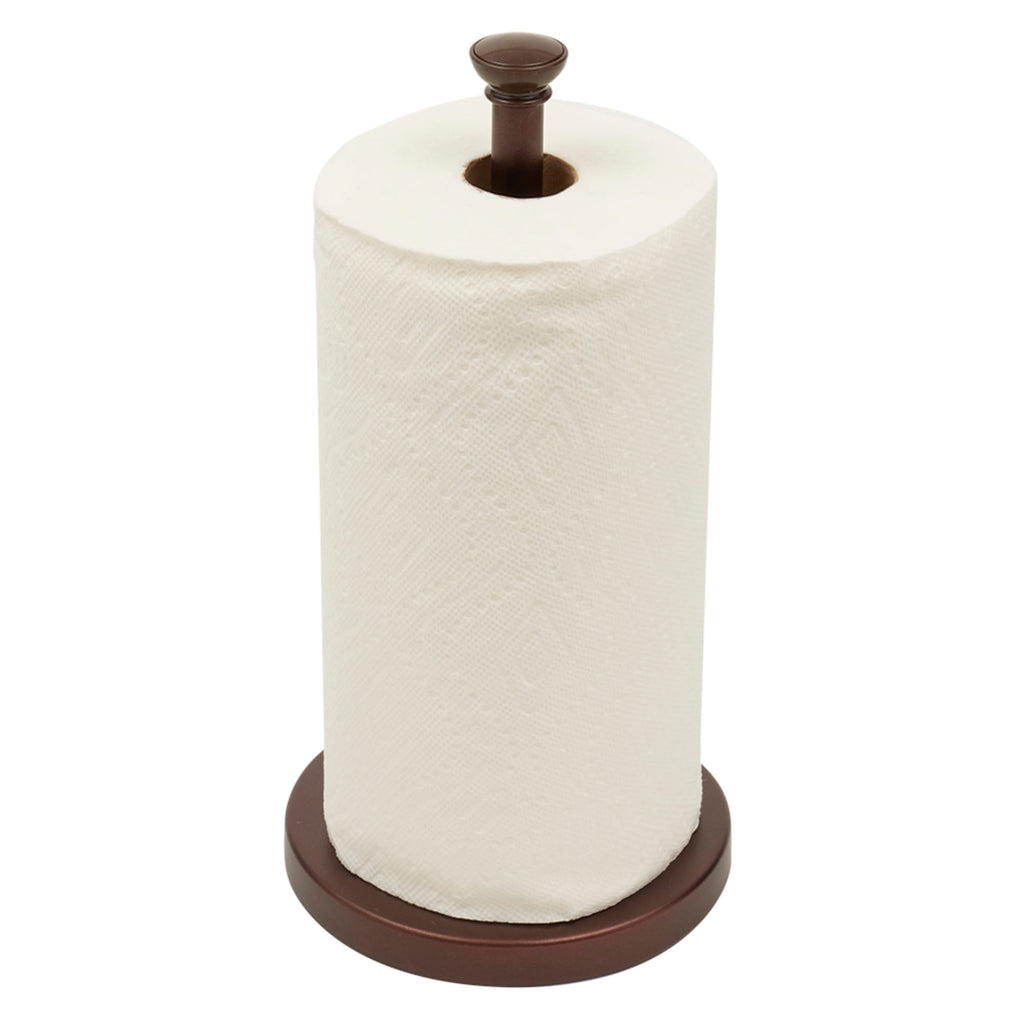 Grove Free Standing Paper Towel Holder with Weighted Base, White