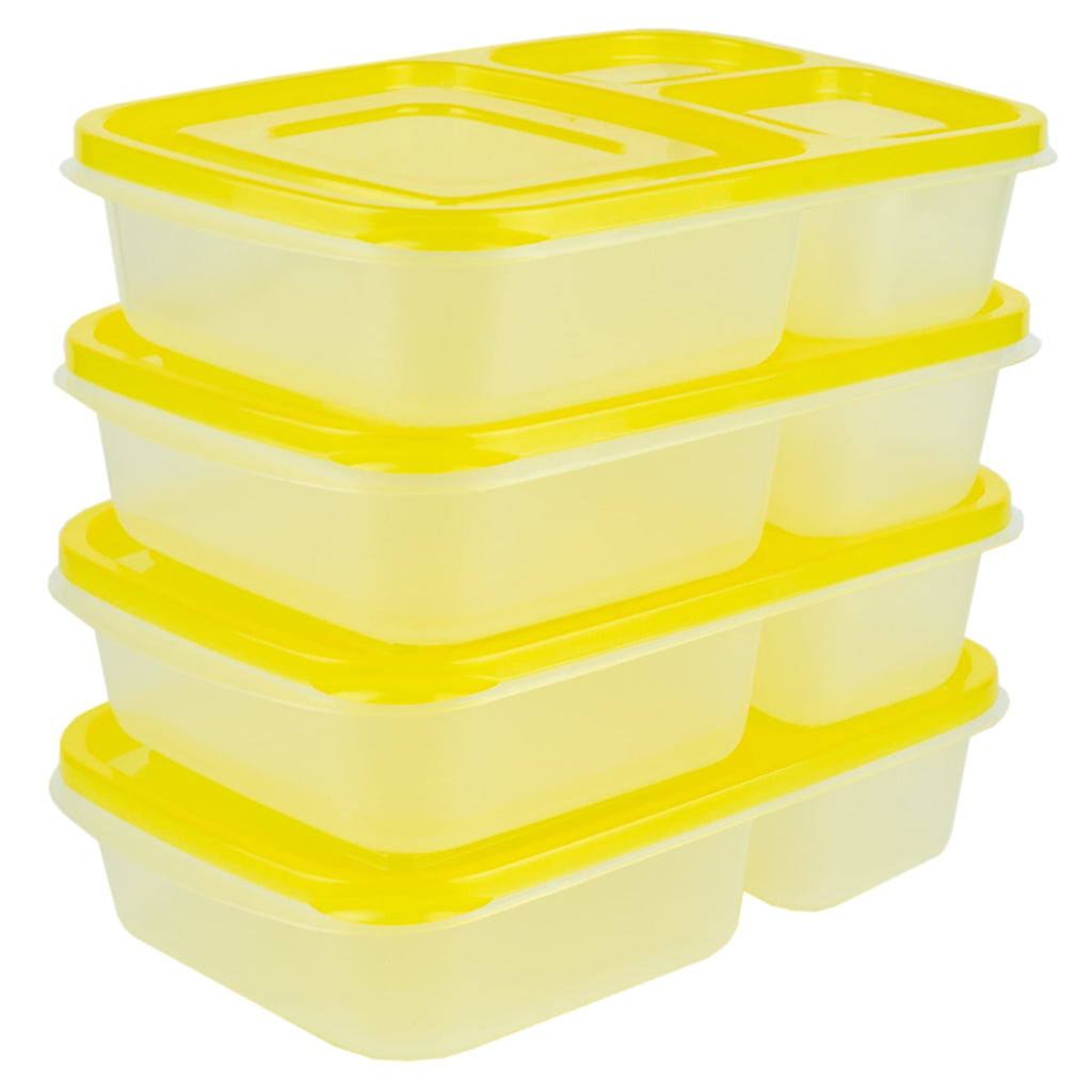 at Home Plastic SM Crystal Round Food Storages with Lids (3 ct)