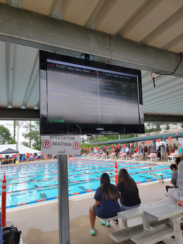 live stream a swim meet with a projector using swimnerd live