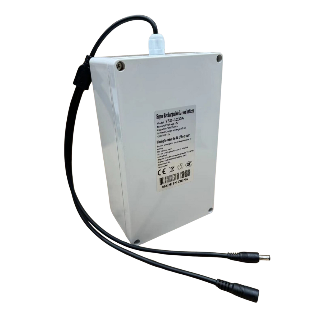 Rechargeable Battery (30,000mah) with 8 ft. extension cable