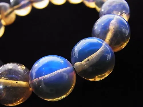 Blue Amber from Dominican Republic, bracelet