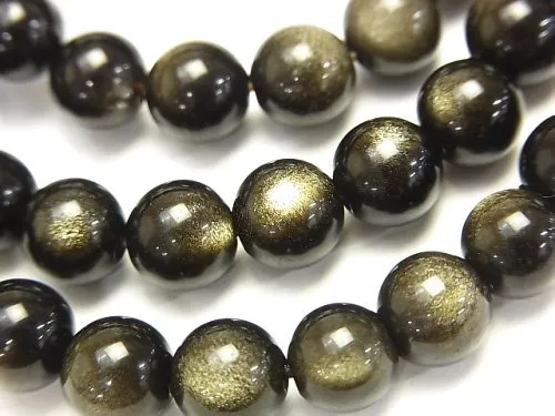 Obsidian beads for bracelet