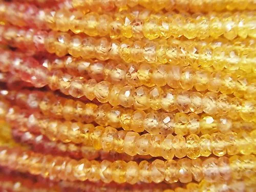 September birthstone, yellow sapphire beads for jewelry making