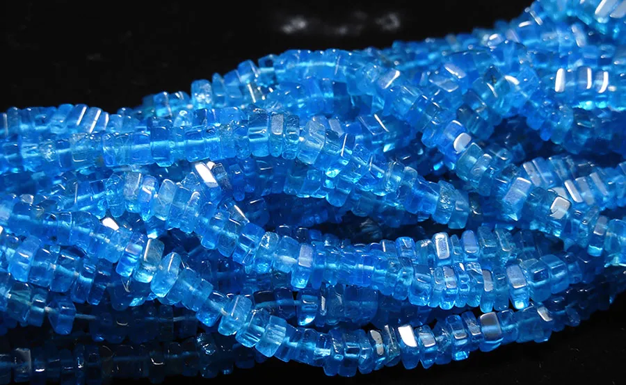 apatite, blue gemstone beads