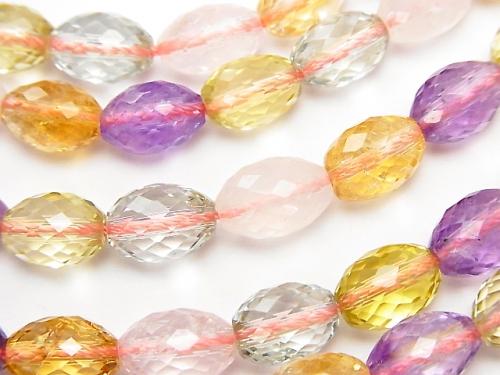 High Quality Mixed Stone AAA Faceted Rice 10x7x7mm 1/4 or 1strand (aprx.15inch/38cm)