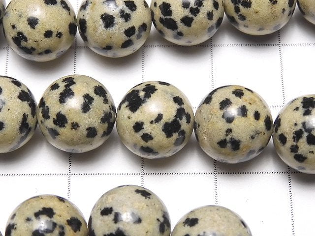 [Video]Dalmatian Jasper Round 10mm 1strand beads (aprx.15inch/36cm)