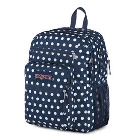 jansport blue polka dot backpack