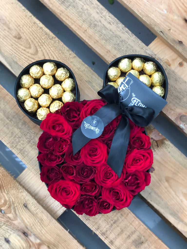 Mickey Ferrero Rocher Floral Box – Mr Flowers Shop