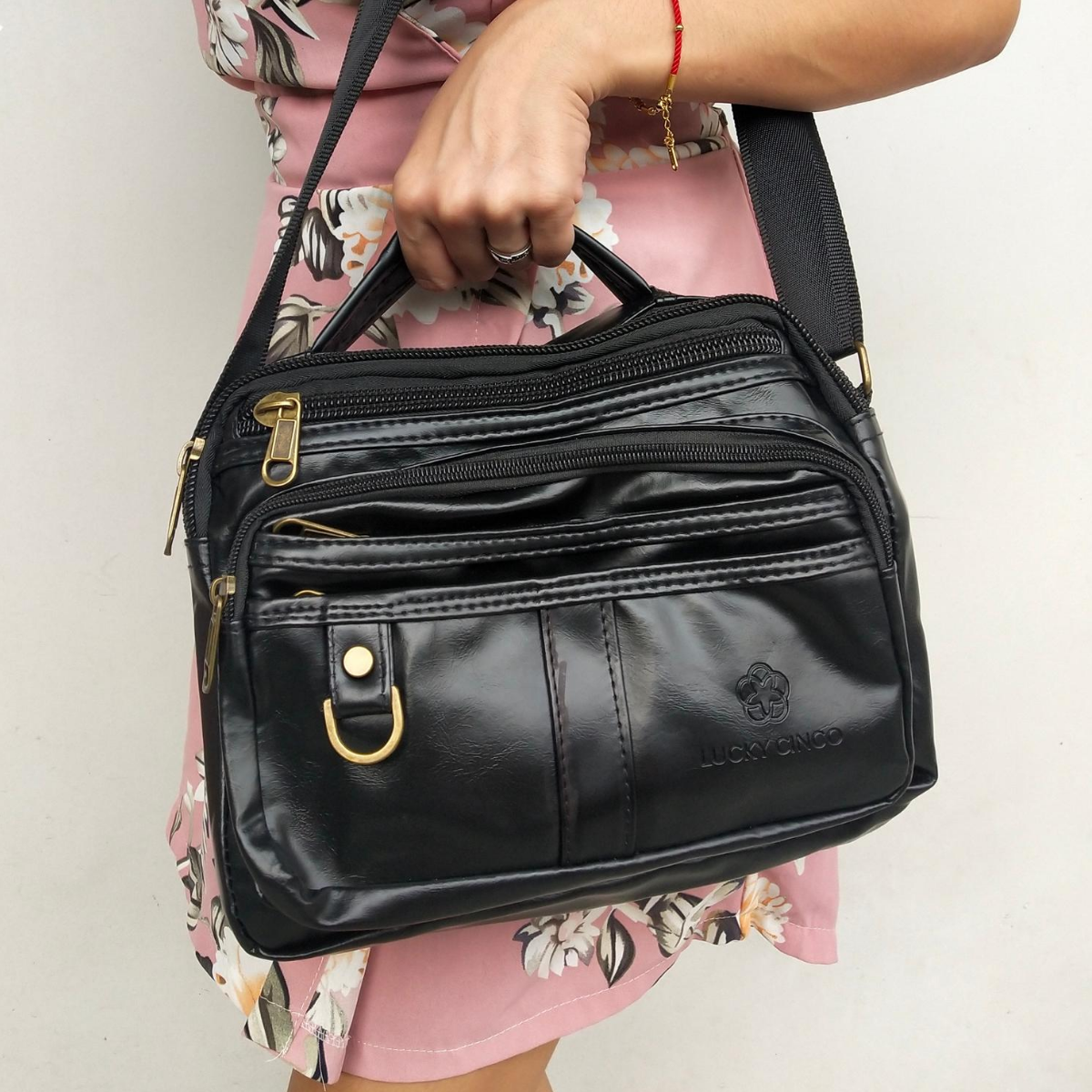 pu leather sling bag