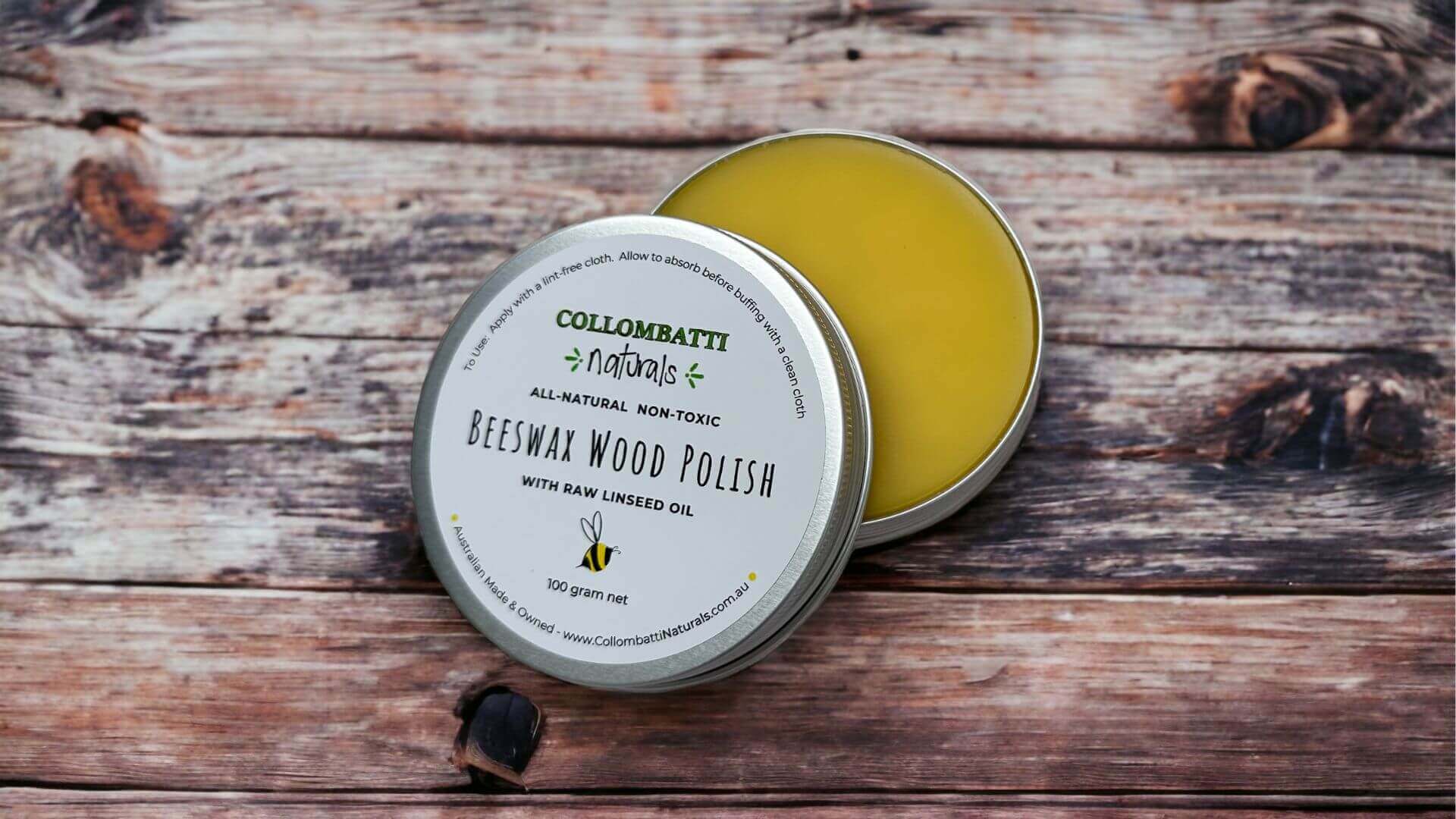 Collombatti Naturals 5 Reasons to use a beeswax wood polish picture of Beeswax Wood Polish