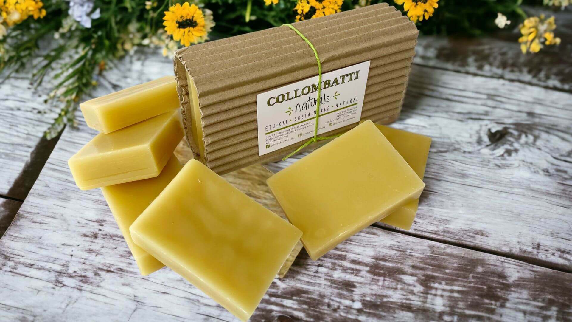 Collombatti Naturals Australian beeswax in blocks